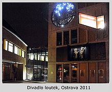 orloj Ostrava noc